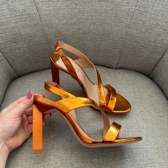 NWOT: Schutz Kelly Leather Slingback Heels - Picture 1 of 7